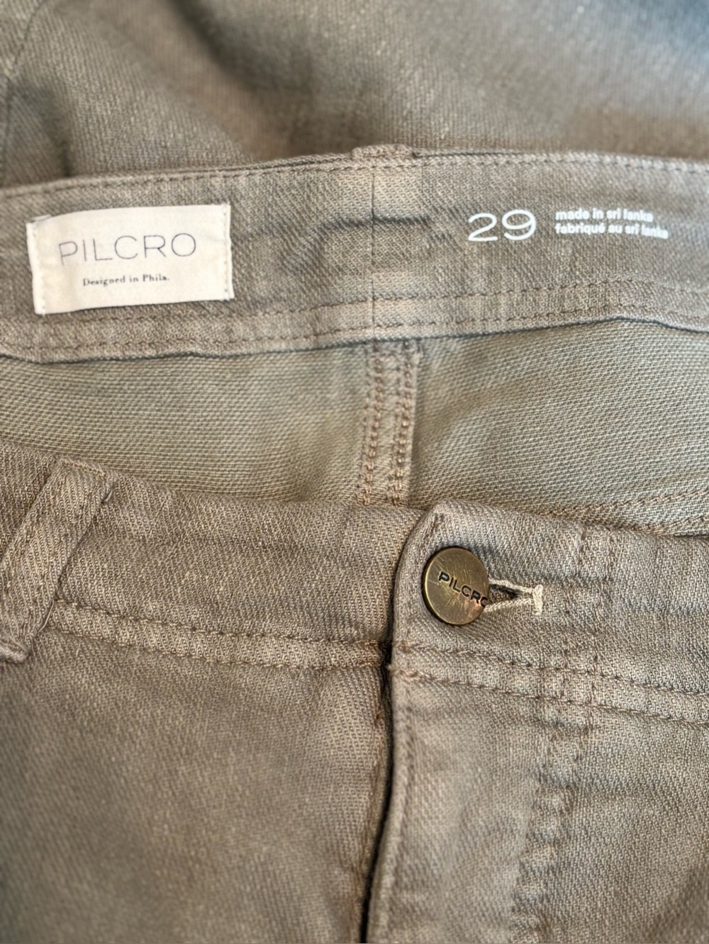 Anthropologie Pilcro The Adi Linen Blend Frayed Hem Pants Size 29 EUC - Picture 5 of 9